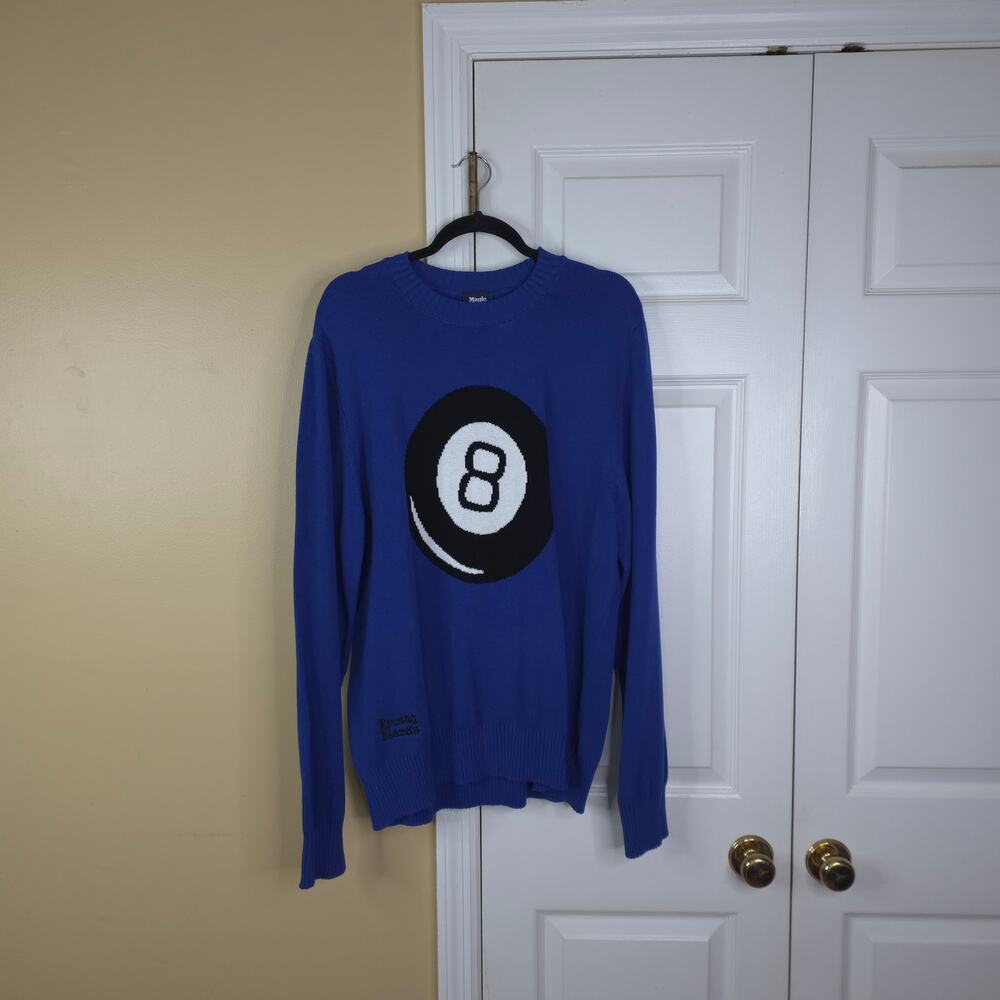 Rowing Blazers Men's Magic 8 Ball Cotton Sweater Blue Size L